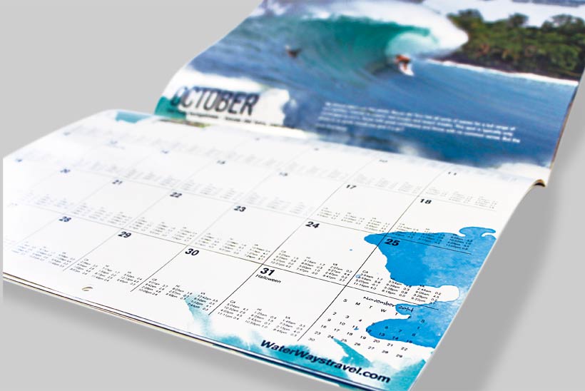 WaterWays calendar design by Bob Burks