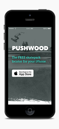 Pushwood App landing page design