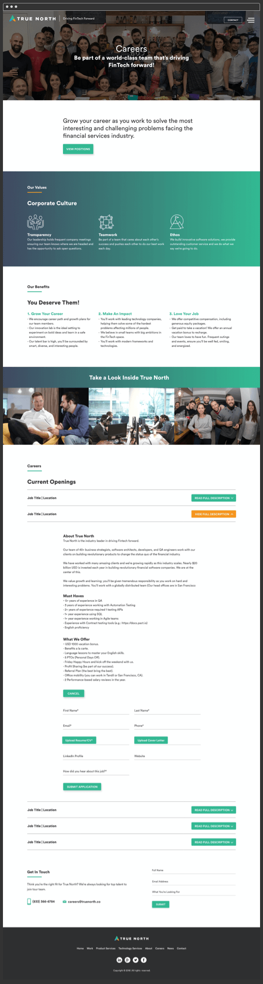 Careers Page UI Design