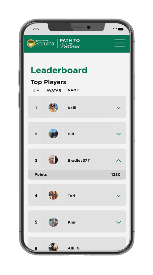 Mobile website design - leaderboard
